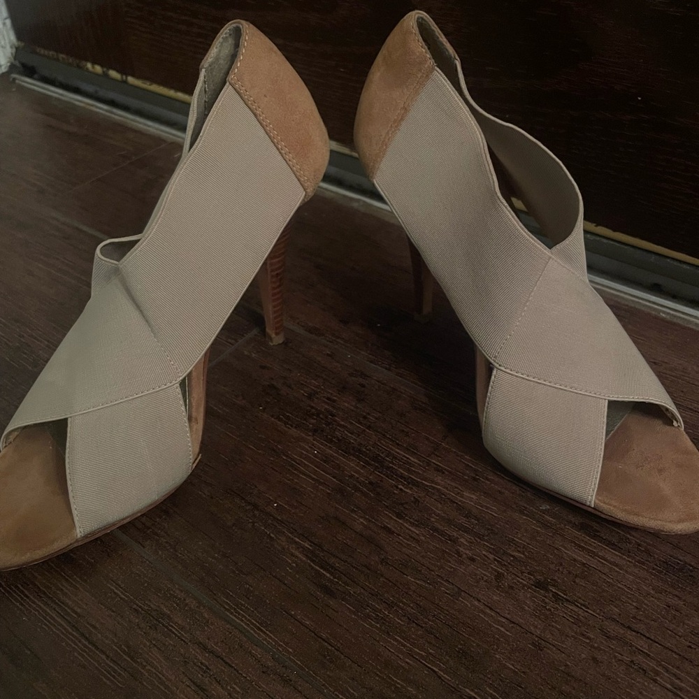 Elegant Beige and Tan Women's Heels